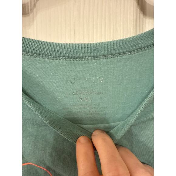 Zoe + Liv "Let's Get Rowdy"Short Sleeve Tee in Mineral Blue, XXL - Picture 3 of 4